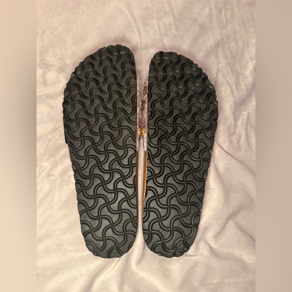 Birkenstock New w/o Box Madrid Big Buckle Rivet Logo Taupe Grey Velvet Exquisite - Picture 7 of 10